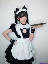 Bust Open Neko Maid Cosplay Costume Anime Lolita Sexy Catwomen Girls Kitty Outfit Cotton Apron Lace Mini Dress Cute For Women 2024 - buy cheap