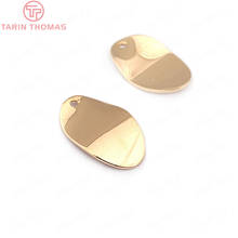 (33647)20PCS 18*11.5MM 24K Gold Color Brass Arc Surface Oval Shape Charms High Quality Diy Jewelry Findings Accessories 2024 - buy cheap