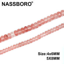 4x6mm 5x8mm Flat Round Watermelon Crystal Natural Stone Beads For Jewelry Making Loose Spacer Beads DIY Bracelet Necklace 2024 - buy cheap