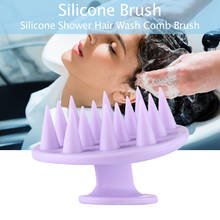 Силиконовая щетка для мытья волос для душа, расческа для шампуня, щетка для массажа головы, аксессуары для дома и ванной 2024 - купить недорого