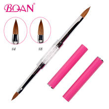 BQAN 10pcs/lots Double Head 4#/8# Flower Nail Art Brushes Liner Brush Crystal Handle Nail Art Manicure Brush 2024 - buy cheap