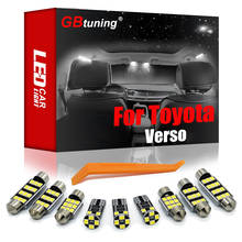 Gbtuning-kit de luzes led canbus para toyota versão 2009, 2010 a 2014, 10 peças, acessórios para lâmpadas domo, para leitura de carros 2024 - compre barato