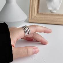 2021 модное дизайнерское многослойное простое Открытое кольцо в минималистическом стиле в стиле панк, Крутое винтажное ювелирное изделие для женщин и мужчин, подарки 2024 - купить недорого