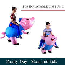 Funny Parent-Kid Adult Inflatable Costumes Animal Pig Halloween Cosplay Dresses Carry Me Costume Party Role Play Blow Up Disfraz 2024 - buy cheap