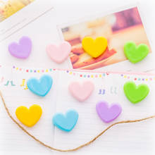 Mini Cute Colorful Plastic Heart Memo Clips Decorative Kawaii Paper Binder Message Photo Clip Holder Paperclips Stationery 2024 - buy cheap