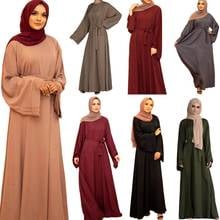 Abaya Vintage para mujer, vestido largo musulmán de manga larga, Jilbab islámico, turco, árabe, caftán liso de oración de Ramadán, ropa 2024 - compra barato