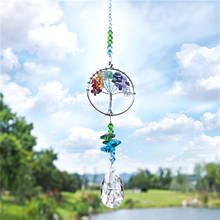 H & D-atrapasol de cristal, árbol de la vida, ornamento para ventana con Prisma de cristal de 38mm, máquina de arcoíris, ventana de casa, atrapasol colgante para jardín 2024 - compra barato