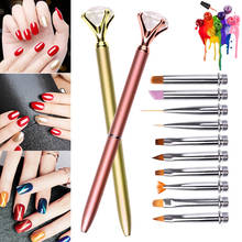 Nail Art Brush Pen Carving Liner Nail Polish Gel Painting Pen With 10pcs Replace Heads Perfect Manicure Tool Nail Art -VL16 2024 - buy cheap