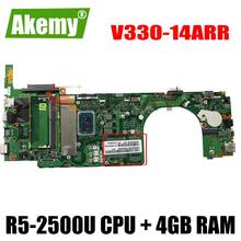 Новый MB LA-F485P материнская плата для ноутбука Lenovo V330-14ARR V330-15ARR Материнская плата ноутбука 5B20R27352 с Ryzen R5-2500U процессор + 4 Гб оперативной памяти 2024 - купить недорого