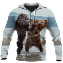 Love bear 3D Print animal Hoodies for men / women Harajuku Fashion Hooded Sweatshirt Autumn Casual hoodie sudadera hombre DLL287 2024 - buy cheap