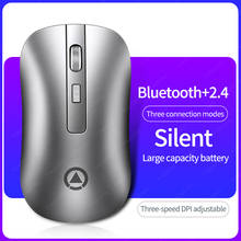 Mouse gamer sem fio 5.2, bluetooth, recarregável, 2.4g, silencioso, 1600 dpi, 4 botões, usb, computador óptico, para pc/notebook 2024 - compre barato