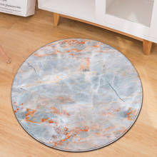 Marble Round Carpet Kids Room Bedroom Rug  Living Room 3d floral Print Computer Chair cushion Decorative Floor Bedside Mat 2024 - buy cheap