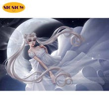 Pintura de diamantes 5d Diy, cuadro de dibujos animados, Sailor Moon, Princesa, Cuadrado completo, mosaico de diamantes 3d, bordado, Kits de punto de cruz, decoración para habitación de niñas 2024 - compra barato