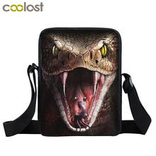 Mini bolso de mensajero Punk para mujer, bandolera de hombro con diseño de animales salvajes, serpiente Cobra/Lobo, bolsos cruzados para viaje 2024 - compra barato