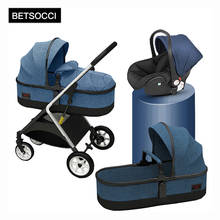 Betsocci-carrinho de bebê 2 em 1 com 4 rodas, dobrável, paisagem alta, portátil, duas vias, bebê, carrinho de bebê 2024 - compre barato
