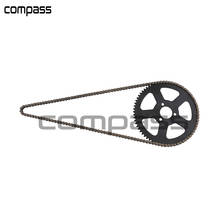 Roda traseira de roda dentada, disco de engrenagem com 68 links, corrente de substituição para 49cc 2 tempos mini pocket bike 2024 - compre barato