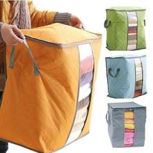 48x28x50cm dobrável sacos de armazenamento organizador de roupas caixa cobertor colcha camisola zíper não tecido dobrável armário organizador 2024 - compre barato