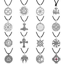 QIAMNI Ethnic Norse Viking Pendant Necklace Pagan Jewelry Vintage Nordic Amulet Slavic Punk Necklace Gift for Men Women Collier 2024 - buy cheap