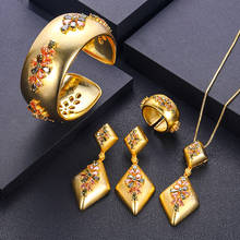 Janekelly Bling Sequins Luxury Africa Dubai Jewelry Sets For Women Wedding Party Zircon Wedding Bridal Jewelry Set 2024 - buy cheap