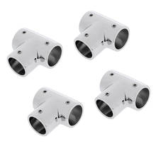 4pcs 316 Stainless Steel Boat Marine Handrail 90 Degree T/Tee Fitting Mirror Polished Rail Connector for 1 inch 25mm Tube 2024 - buy cheap
