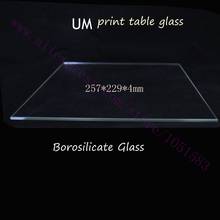 Стеклянная панель для 3D-принтера UM 2, стеклянная панель из боросиликатного стекла 257x229x4 мм, запчасти для 3D-принтера Ultimaker2 2024 - купить недорого