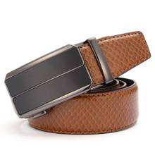 Cinturones de cuero para hombre, nuevo cinturón de vestir de trinquete de cuero Real para hombre, con hebilla automática 2024 - compra barato