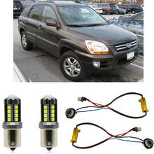 Luzes de nevoeiro para kia sportage je km parar lâmpada reversa back up bulbo dianteiro traseiro turn signal erro livre 2pc 2024 - compre barato