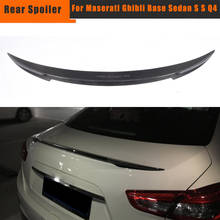 Задний спойлер для Maserati ghioli Base Sedan S Q4 2014-2020, задний спойлер багажника, крышка багажника, губа, крыло из углеродного волокна 2024 - купить недорого