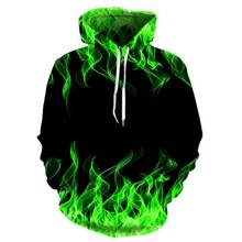 2020 New Colorful Flame Hoodie 3d Sweatshirt Men/Women Hooded Autumn And Winter Coat mens Clothing funny Jacket black Hoodies 2024 - buy cheap