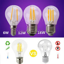 1-10X Super Bright E27 Led Light 6W 12W 18W 24W 220V Filament lamp Antique Retro Edison 2700K Ball Bulb lampada led G45 A60 2024 - buy cheap