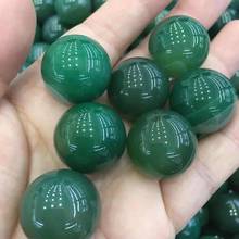 MOKAGY-ágata verde Natural, piedra de cuarzo, esfera de cristales, bola, 20MM, 7 Uds. 2024 - compra barato