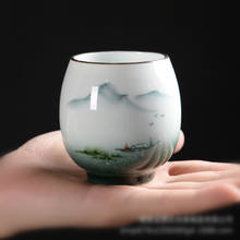 Xícara de chá kung fu pintada à mão individual, mestre única, copo 2024 - compre barato