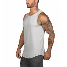 Camiseta regata masculina para treino, roupa para musculação sem mangas, camiseta fitness de secagem rápida 2024 - compre barato