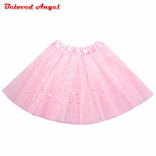 Newest Item Girls Kids Tutu Skirt Princess Party Ballet Dance Wear 3 Layers Tulle Star Glitter Toddler Girl Performance Costumes 2024 - buy cheap