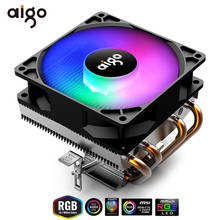 Aigo CPU Cooler 4 Heatpipe CPU Cooling TDP 280W 3Pin Fan PC Cooling Heatsink 90mm ARGB Fan Radiator 115X/775/1366/2011/AM3+/AM4 2024 - buy cheap