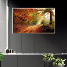 Autumn Forest Scenery Sunlight Poster Canvas Print Painting Wall Art Living Room Home Decoration 2024 - buy cheap