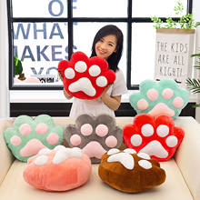 Cute Cat Paw Back Pillows Plush Chair Cushion Animal Child Seat Cushion Sofa Mat Home Sofa Indoor Floor Winter Decor Gift 2024 - buy cheap