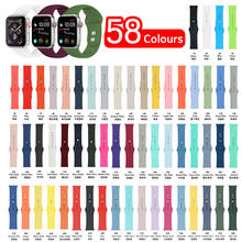 44mm Strap For Apple Watch Band Series 5 Silicone iWatch Straps 40mm 42mm Bracelet Rubber Watchband Correa for apple watch 4 3 2 2024 - buy cheap