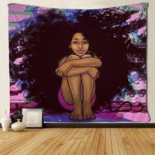 Afro Girls African American Women Art Tapestries Hippie Wall Hanging 2024 - buy cheap