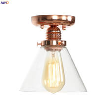 IWHD Industrial Decor Glass LED Ceiling Light Living Room Porch Plafondlamp Edison Loft Vintage Ceiling Lamp LED Lampara Techo 2024 - buy cheap