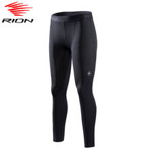 RION Mens Sports Running Tights Gym Compression Pants Workout Fitness Training Tights Leggings Sportswear Jogging Tights Male 2024 - buy cheap