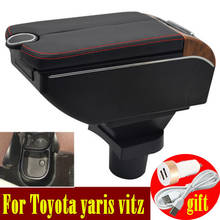 For Toyota yaris vitz Armrest box Double doors open 7USB Centre Console Storage Box Arm Rest 2024 - buy cheap