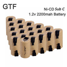 Batería recargable ni-cd SC de 2200mah, 1,2 V, Sub C, destornillador, herramienta eléctrica, 2-20 unidades 2024 - compra barato