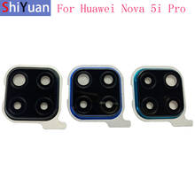 Задняя крышка объектива камеры стекло с держателем рамки задняя крышка корпуса для Huawei Nova 5i Pro запасные части 2024 - купить недорого