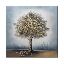 A Lush Tree Stands Alone 100% Hand Painted Oil Painting On Canvas Handpainted Pictures Modern Wall Art Artwork Unframed 2024 - buy cheap