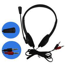 3.5mm Wired Over-Ear Headphone Stereo Headset with Microphone for PC Laptop Wired with Mic Noise Canceling 2024 - buy cheap