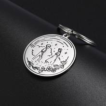 EUEAVAN 10pcs/lot Key Chain Ring Happy Camper Scenery Sun Moon Pendant Stainless Steel  For Women Men Gift for Lover Wholesale 2024 - buy cheap