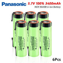Panasonic-batería de litio para linterna Led, pila de 3400mAh, NCR18650B, 3,7 V, NCR, 18650B, 20A, con 2 pestañas, 1/2/4/6/8/10x 2024 - compra barato