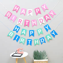 Banderines de feliz cumpleaños multitemas, decoración para fiesta de cumpleaños, Baby Shower, fotomatón, banderines, guirnalda 2024 - compra barato