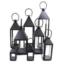 European Style Candlestick Floor Lantern Retro Wrought Iron Outdoor Candle Holder Wedding Decoration Candlestick Home Ornaments 2024 - buy cheap